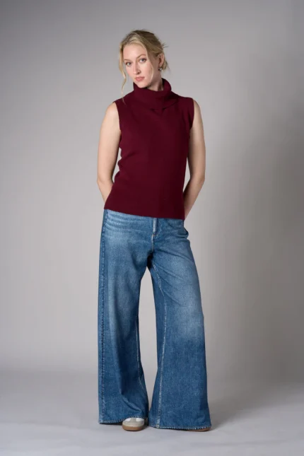 Sleeveless Turtleneck Sweater