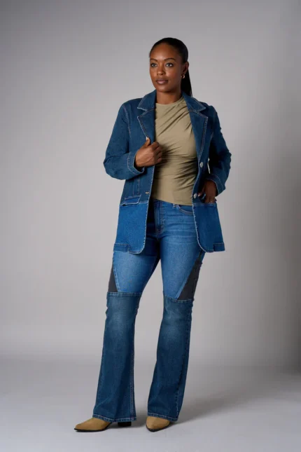 Mixed Denim Flare